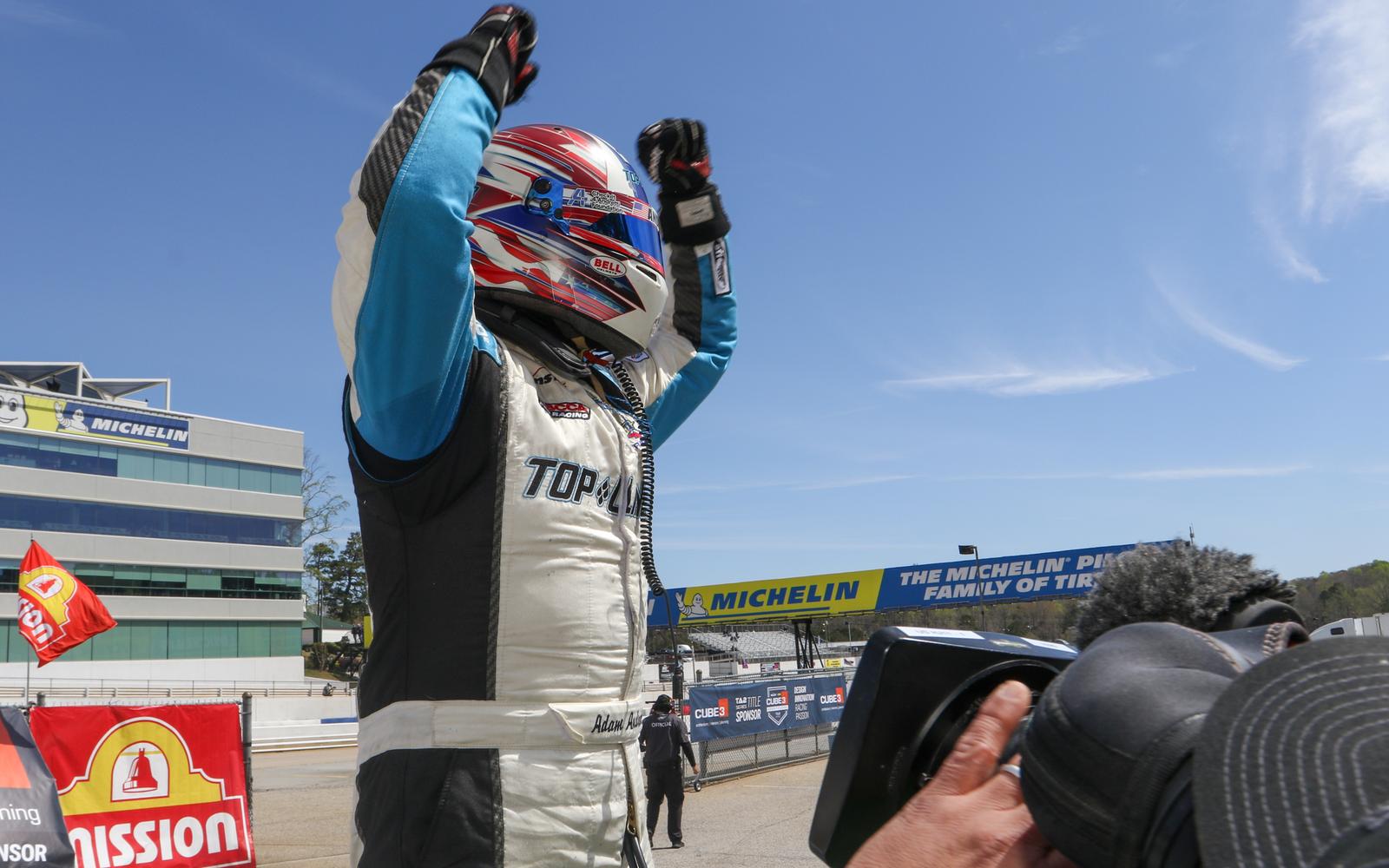 Adam Andretti Scores Birthday Win in New Burtin Racing Chassis at Road Atlanta